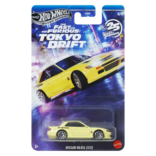 Hot Wheels The Fast and the Furious: Toyko Drift - NISSAN SILVIA (S13) 1:64 Scale Die-cast Vehicle (#5/5) in packaging