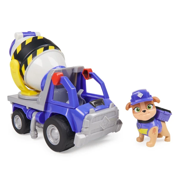 Rubble & Crew: MIX'S MIXING TRUCK Toy Vehicle with Movable Parts and a Collectible Action Figure