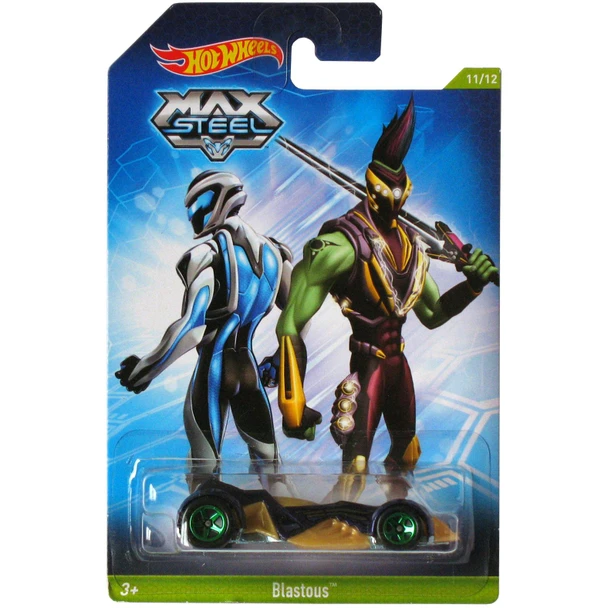 Hot Wheels Max Steel BLASTOUS 1:64 Scale Die-cast Vehicle in packaging