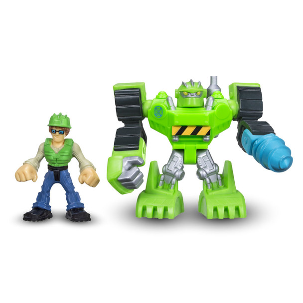 Transformers Rescue Bots BOULDER the Construction-Bot & GRAHAM BURNS Figures