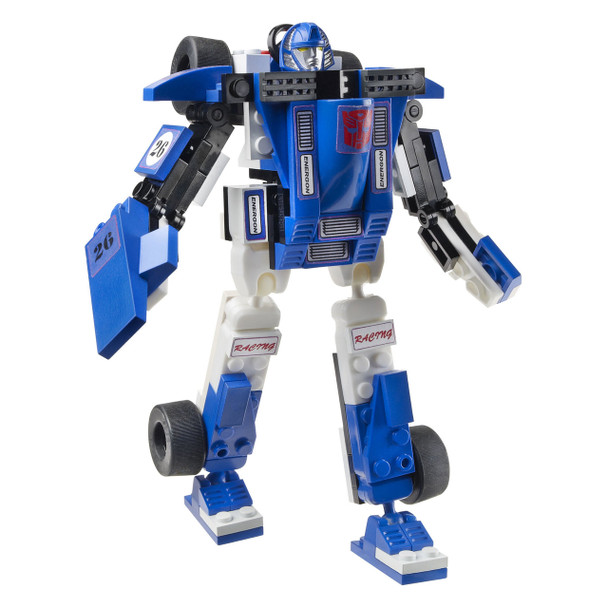 Build the Heroic Autobot, Mirage, in vehicle or robot mode.