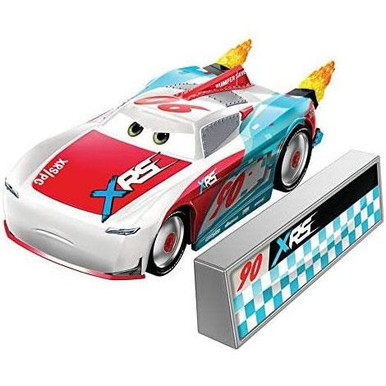 Disney and Pixar Cars XRS Rocket Racing Lightning McQueen with Spinning  Flames 