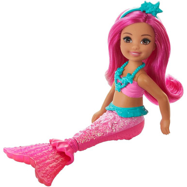 Barbie Color Reveal Barbie Chelsea Doll Mermaid Playset Barbie Dreamtopia  Chelsea Mermaid Doll, With Pink Hair