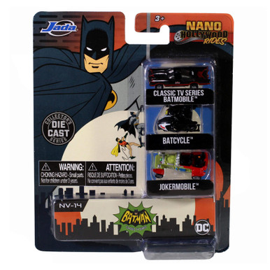 Nano Hollywood Rides Batman Classic TV Series Die-cast Vehicle 3-Pack  (NV-14) - The Toy Barn