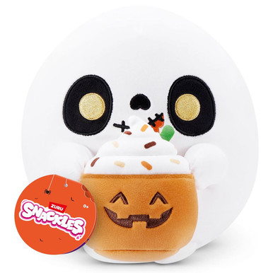 Funlings Rascal Spooky Treat Snackles RAVEN the Ghost with Pumpkin Spice Latte 8-inch Halloween ...