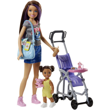 mattel barbie skipper babysitting stroller playset