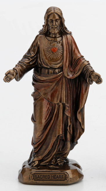 Sacred Heart of Jesus from Unicorn Studios, Cold Cast Bronze 3.5"