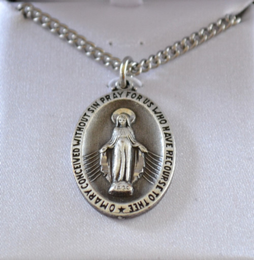 1" oval Miraculous Medal