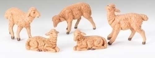 Fontanini - Brown Sheep Set of 5, for the 5" Collection