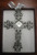 Bless This Child - Pewter Filigree Wall Cross - White, 5"