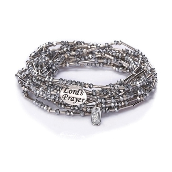 Lord's Prayer Morse Code Wrap Necklace/Bracelet, 84",