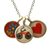 Red bike trio pendant