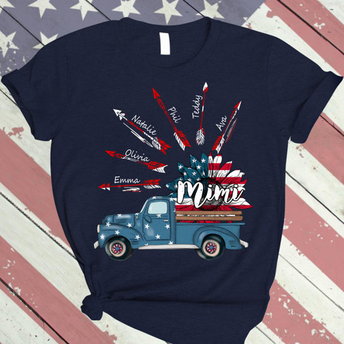 Truck Sunflowers Arrow Flag T-Shirt