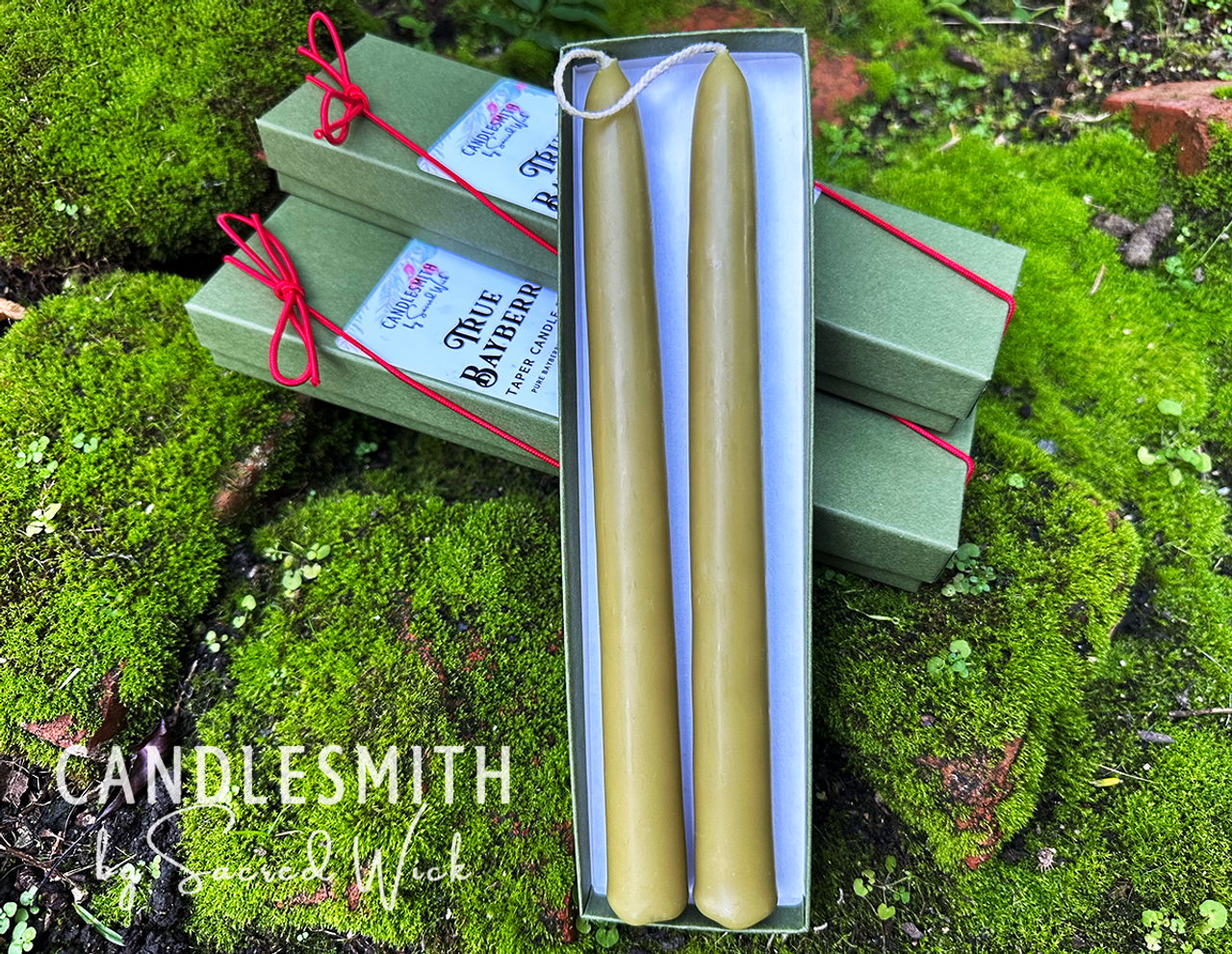 Hand dipped bayberry taper candles