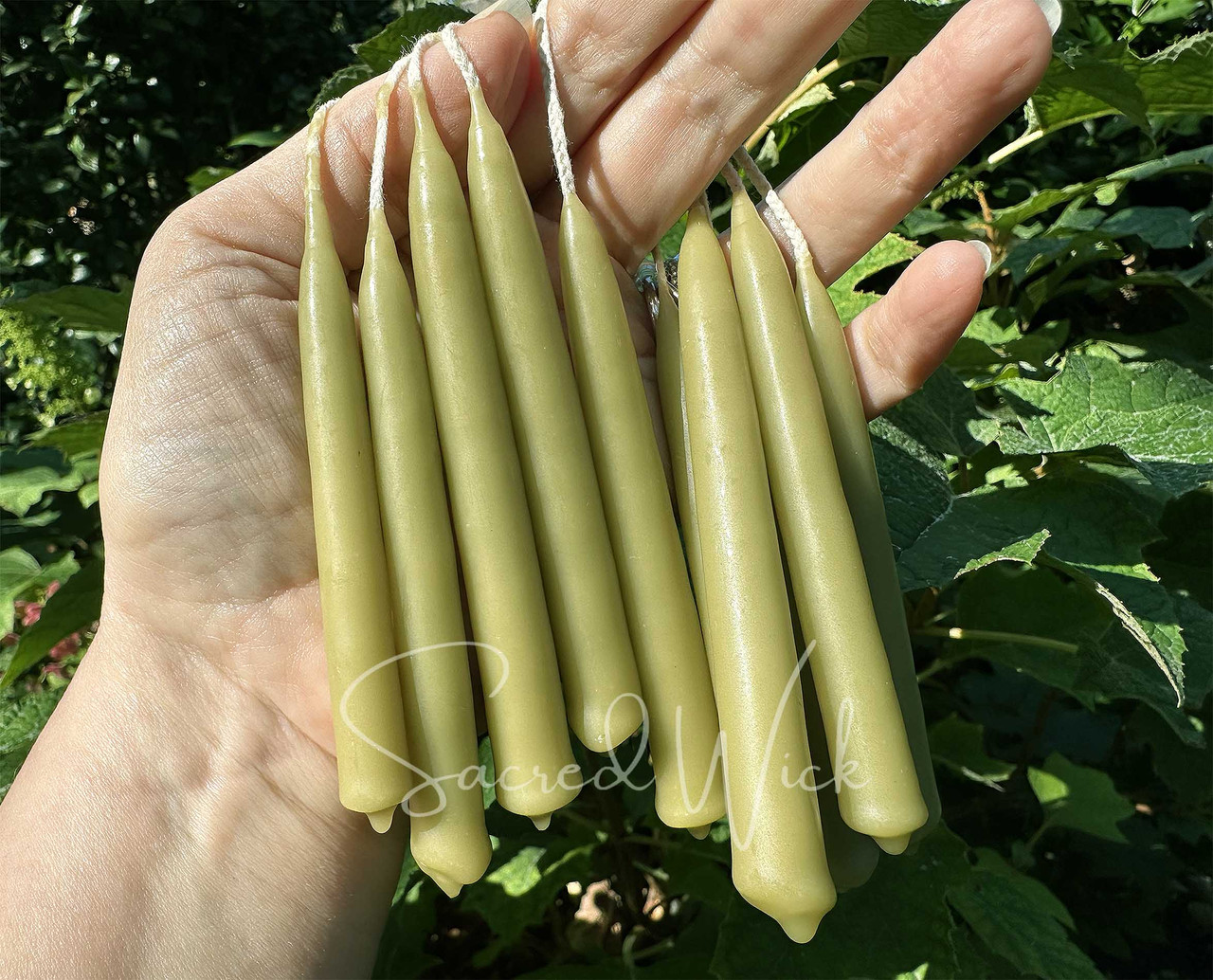 Real Bayberry Wax Taper Spell Candles Hand dipped