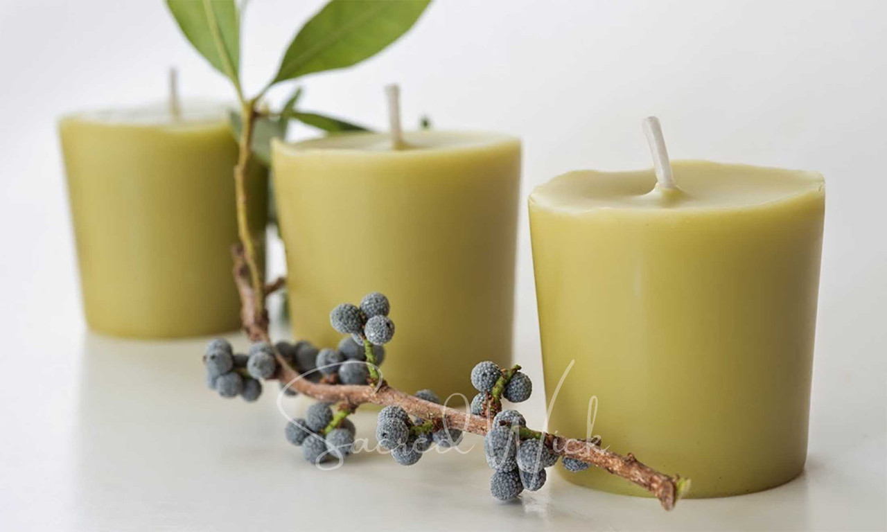 Real Bayberry Wax Votive Candles