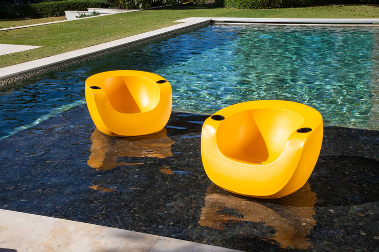 Splash Series Moon Chair, Yellow SPL22102BXYEWH