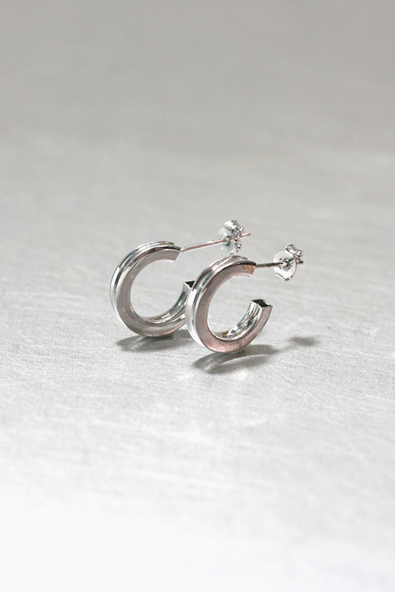 Mini Ash Hoop Earrings Sterling Silver - kellinsilver.com