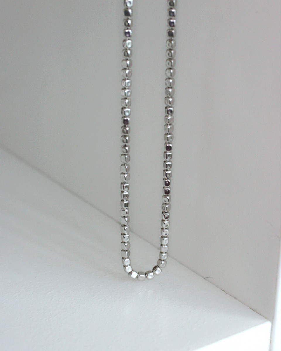 Sterling Silver Cube Necklace