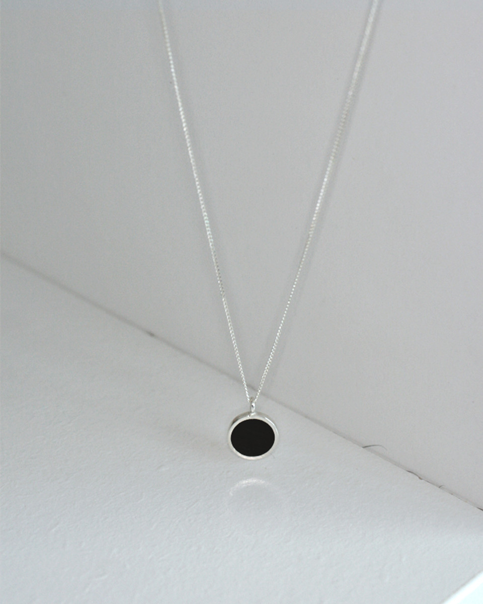 black circle necklace