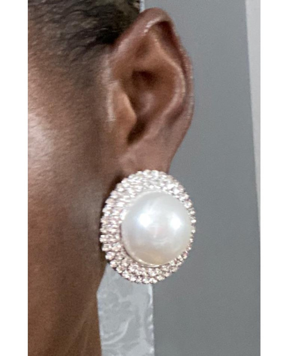 Harlo Pearl Upcycled Lv Earrings