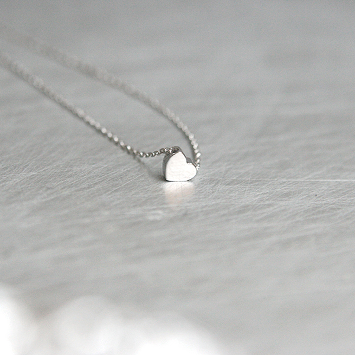 Tiny Heart Necklace Sterling Silver