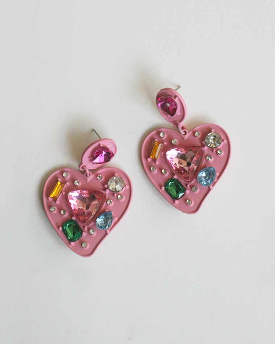 pink heart earrings in lv｜TikTok Search