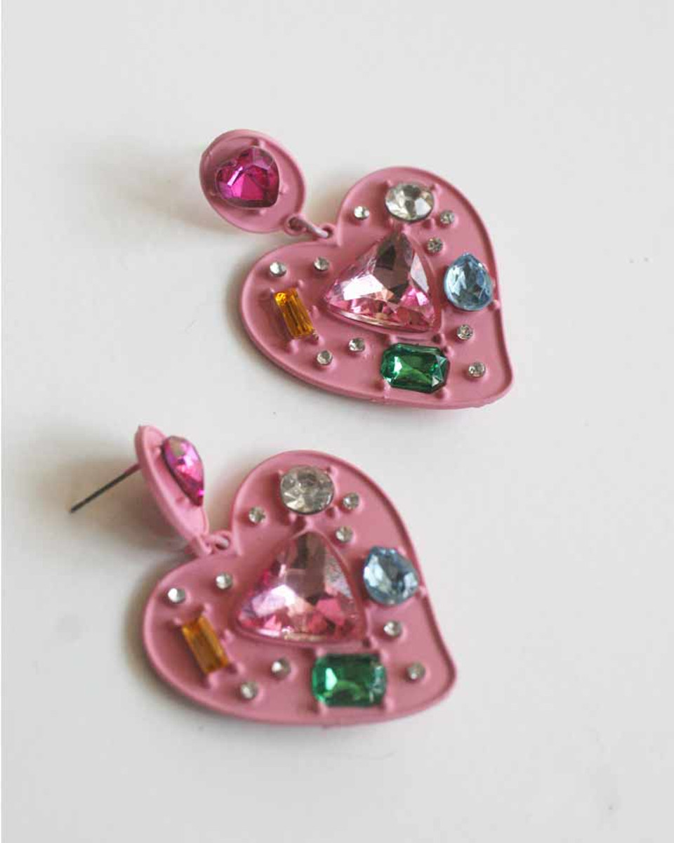 pink heart earrings in lv｜TikTok Search