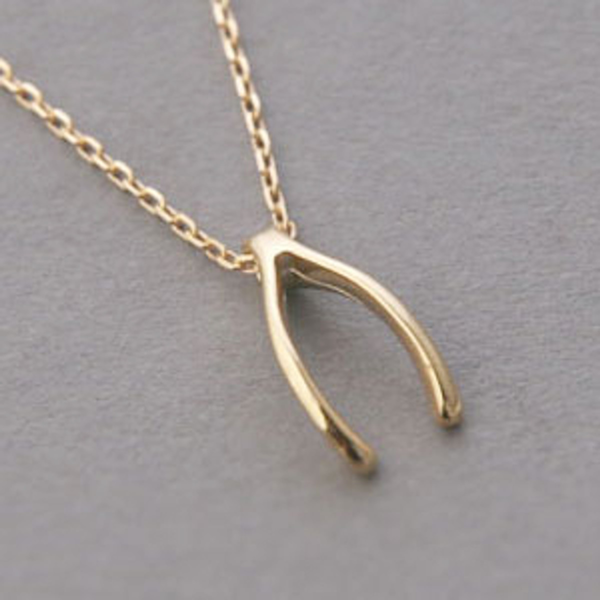 Diamond Yellow Gold Wishbone Pendant Necklace – Brilliant Gold Jewellery
