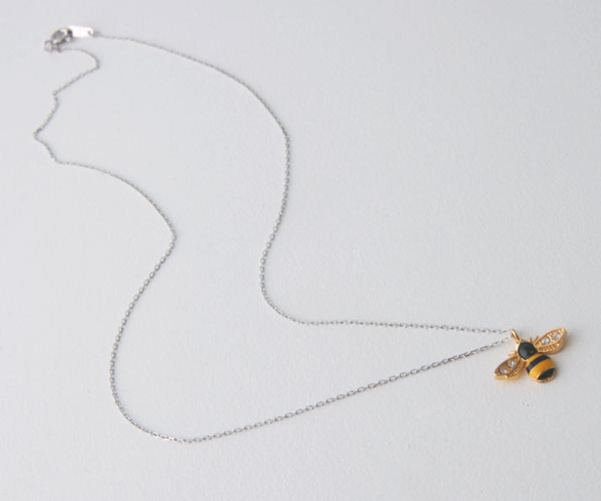 Bee Necklaces for Women Sterling Silver with CZ Honey Jewelry Honeycomb  Bumble Bee Themed Christmas Halloween Mothers Day Gifts for Women Girls Wife