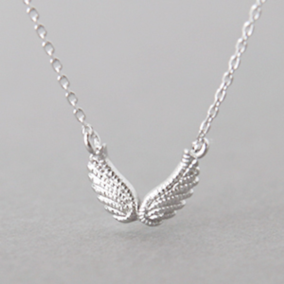 White gold angel necklace clearance