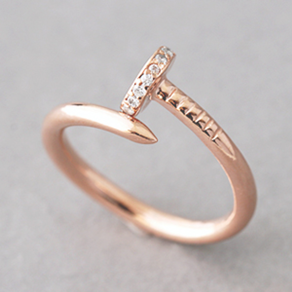 Cartier Juste Un Clou Diamond Rose Gold Ring at 1stDibs | juste un clou ring  men, cartier juste un clou ring, cartier nail ring men