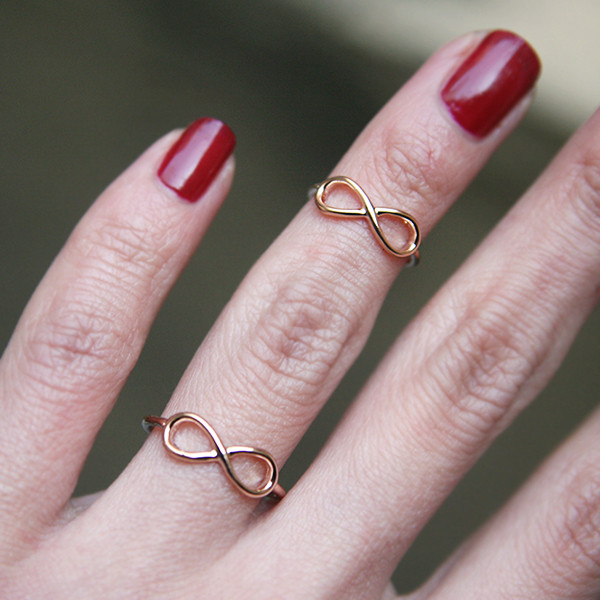 rose gold midi ring