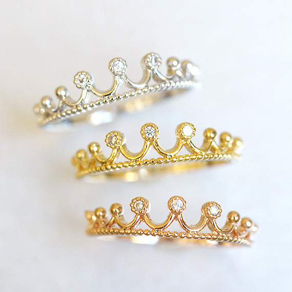 Crown Tiara Ring Rose Gold