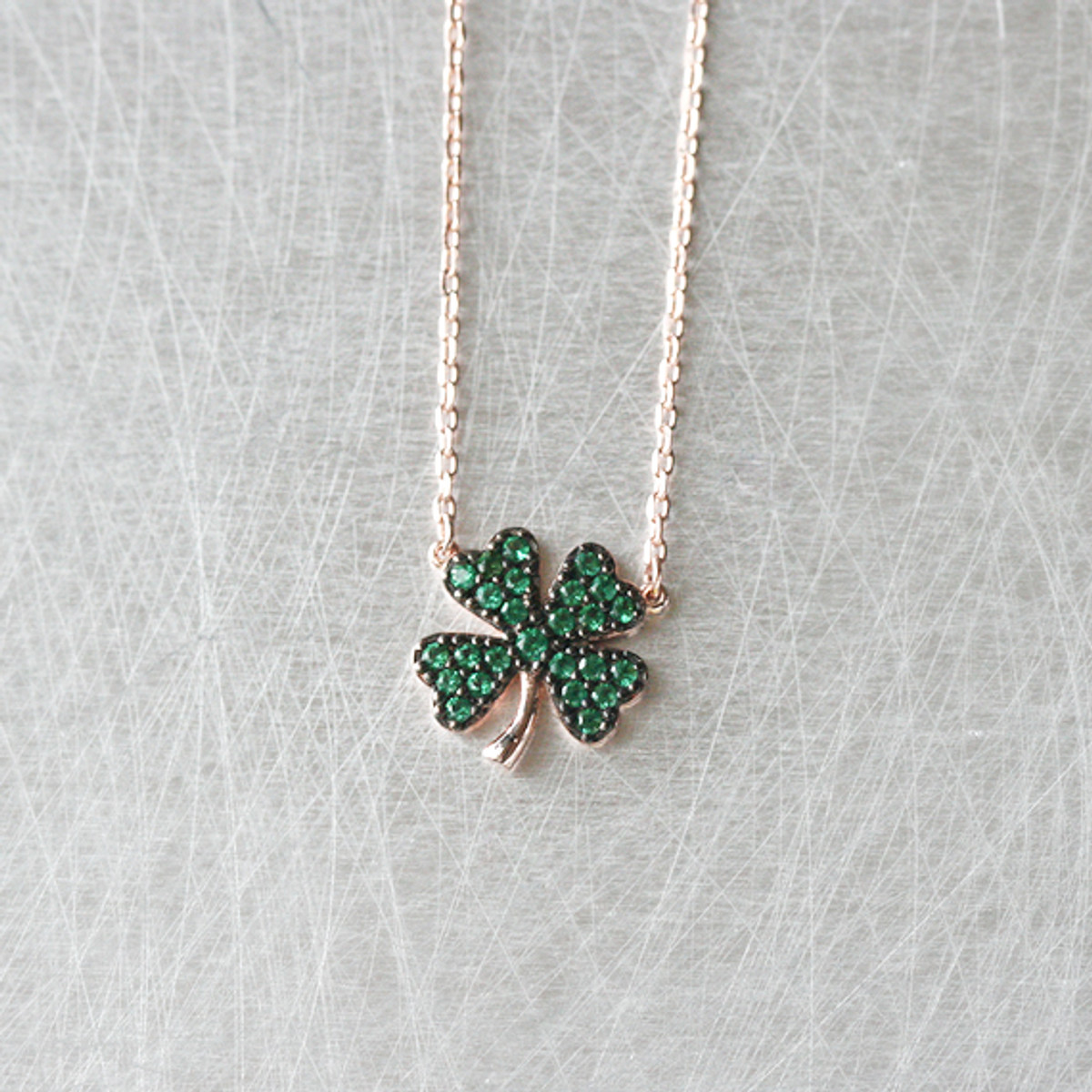 Four Leaf Clover Sterling Silver Necklace - Gold by Spero London