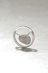 CZ Pave Disc Charm Ring Sterling Silver from kellinsilver.com