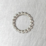 White Gold Perlee Full Eternity Ring Sterling Silver from kellinsilver.com