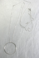 76cm long Circle Necklace Sterling Silver from kellinsilver.com