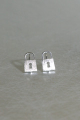 Silver Lock Stud Earrings from kellinsilver.com