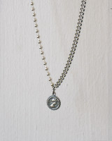 Oxidized Elizabeth Coin Ball Chain Necklace Sterlling Silver from kellinsilver.com