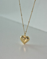 Gold 3D Heart Necklace Sterling Silver from kellinsilver.com