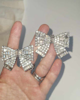 Crystal Oversize Bow Earrings on kellinsilver.com