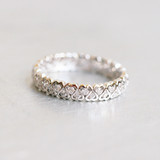 CZ Heart Eternity Band Ring White Gold from kellinsilver.com