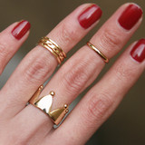 Gold Crown Midi Wrap Ring Set of 3 from kellinsilver.com