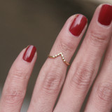 CZ Gold V Midi Ring from kellinsilver.com