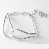 Sterling Silver Infinity Knot Bracelet White Gold from kellinsilver.com