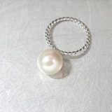 Sterling Silver 12mm Pearl Solitaire Ring from kellinsilver.com