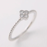 Sterling Silver CZ Clover Ring