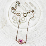 Ruby Swarovski Rose Gold Small Evil Eye Bracelet Sterling Silver from kellinsilver.com Ruby Swarovski Rose Gold Small Evil Eye Bracelet Sterling Silver from kellinsilver.com