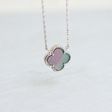 4 Leaf Clover Mother Of Pearl Necklace Sterling Silver from kellinsilver.com